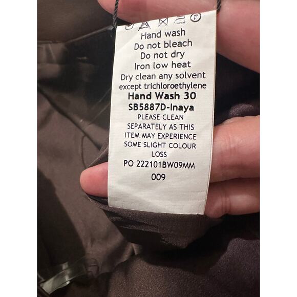 House of CB London Inaya Stretch Dark Brown Soft Vegan Leather Trousers, L NWOT - Picture 4 of 11